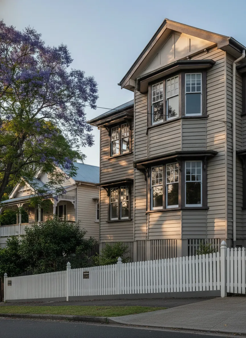 restored Queenslander home in Paddington with professionally glazed timber windows